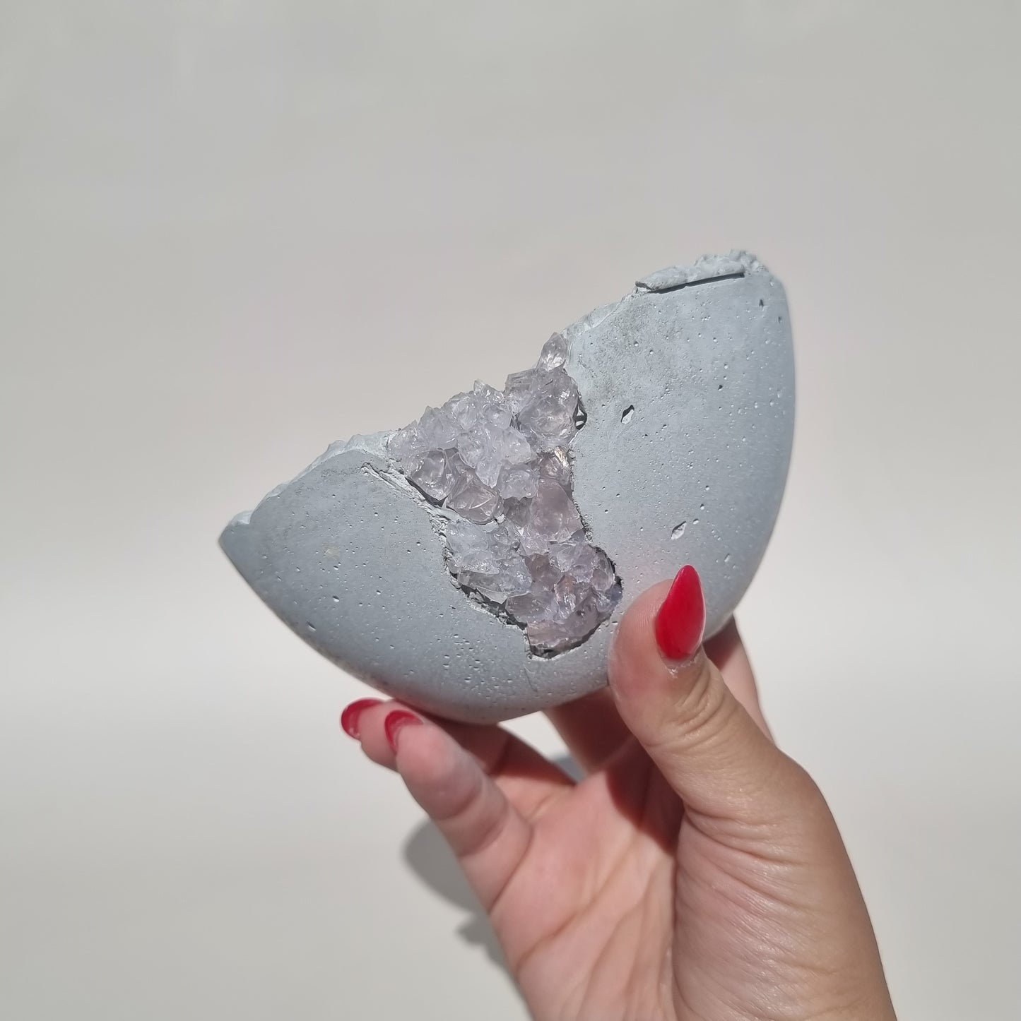 LOVE | Concrete & Crystal Candle Bowl