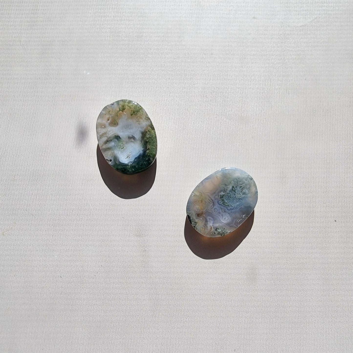 Moss agate Worry Stone