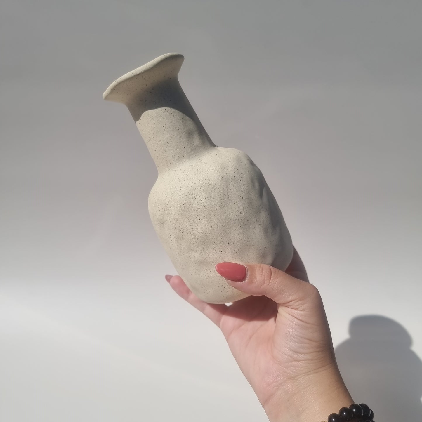 LIVIA | White Sand Textured Vase